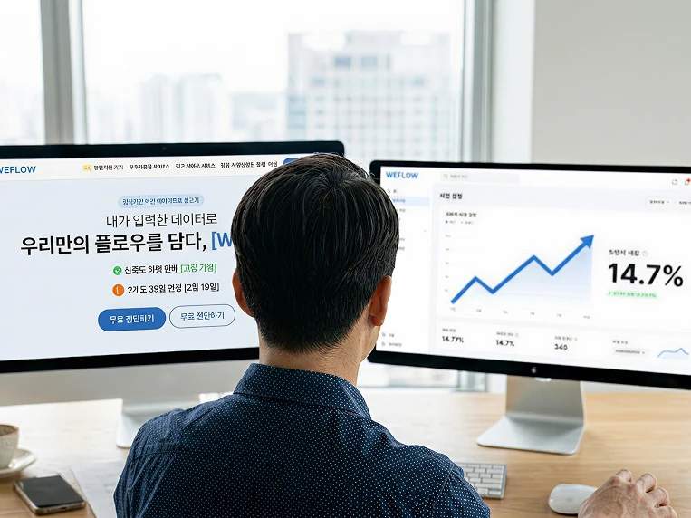홈페이지로 이어지는 실제 매출